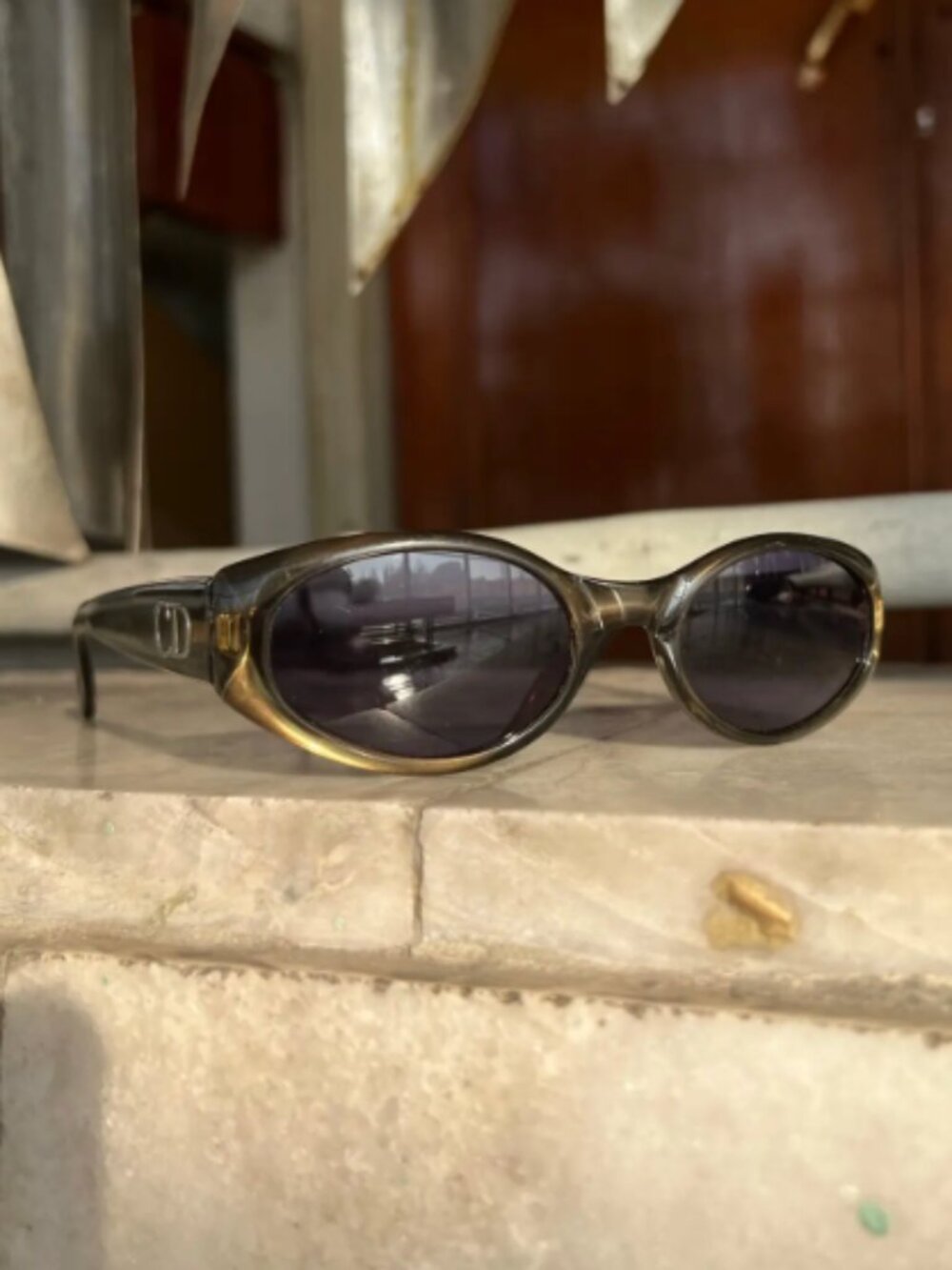1990S CHRISTIAN DIOR OVAL SUNGLASSES